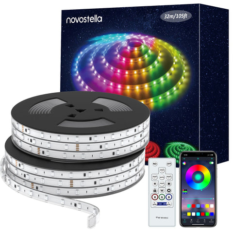 Novostella 32M RGBIC Rainbow Color Outdoor Bluetooth LED Rope Light (EU)