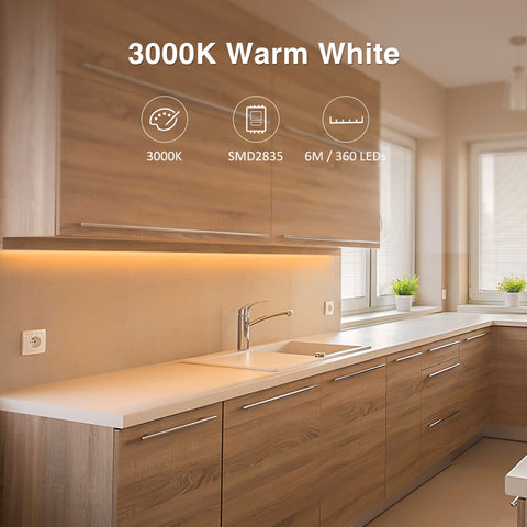 Novostella 6M Strip Lights with Dimmer-3000K Warm White (EU)